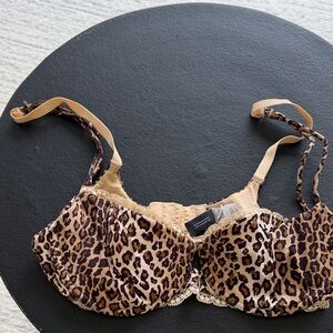 Cosabella Leopard Print Bra with Lace Trim